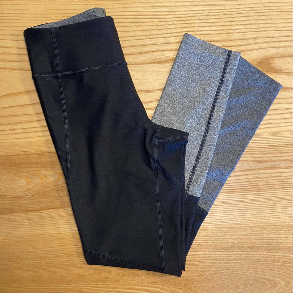 Outdoor Voices Black and Gray Leggings